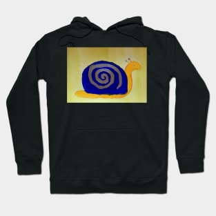 Watercolor and acrylic snail illustration Hoodie